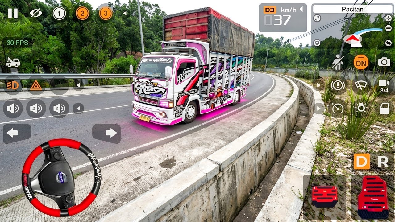 Truk Oleng Canter Kirim Bahan Makanan Pokok Ke Tiap Restoran l Mod Bus Simulator Indonesia