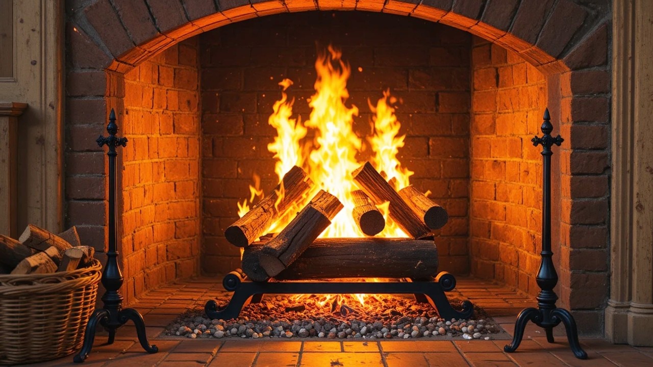 Relaxing Christmas Music with Cozy Fireplace Ambience for Calm Holiday Evenings