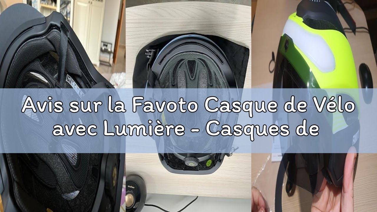 Avis sur la Favoto Casque de Vélo avec Lumière - Casques de Cyclisme pour Homme Femme Adulte avec Lu