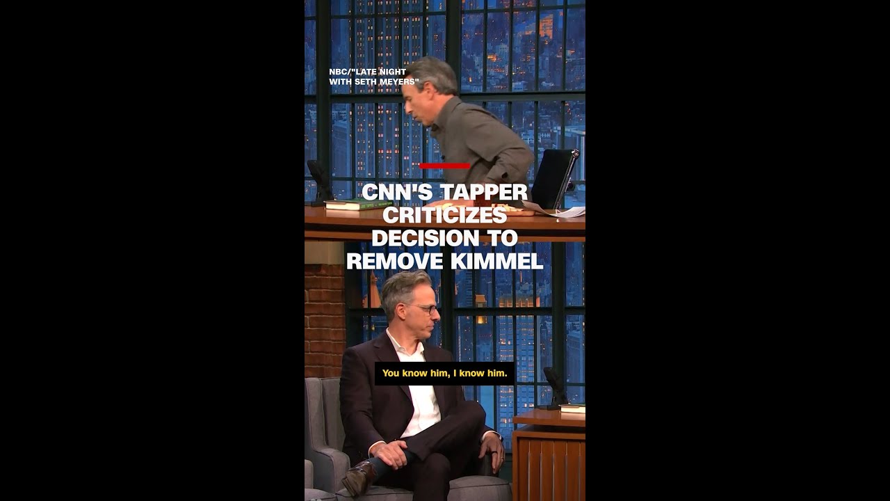 CNN's Jake Tapper calls Kimmel removal an 'infringement by the government on free speech'