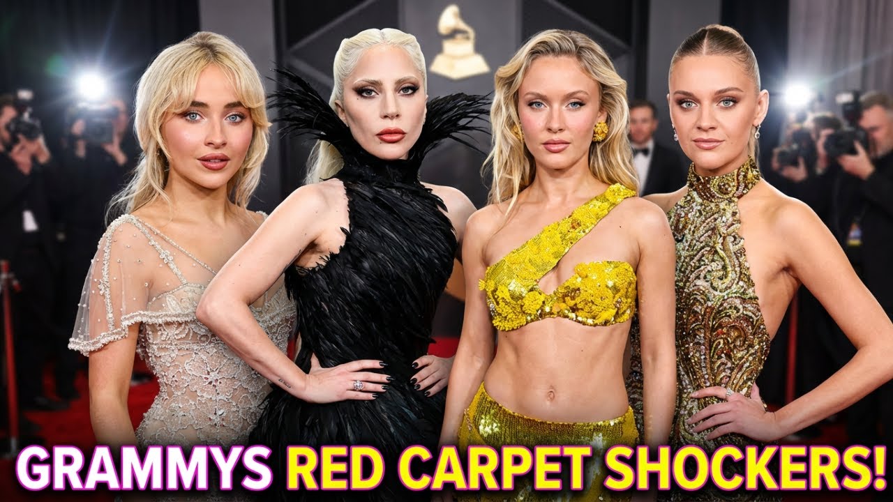 Sabrina Carpenter & Lady Gaga Dazzle on the Grammy Red Carpet! ✨😮