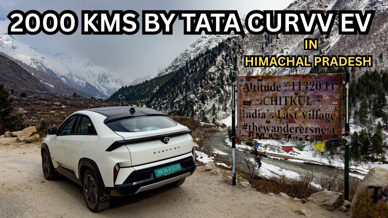 India's first Electric car reached at Last Village of India | Chitkul Village | Tata Curvv ev