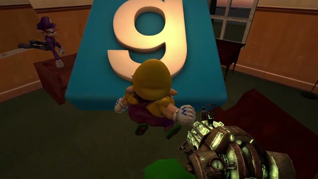 [gmod mario] Wario and Waluigi robin house