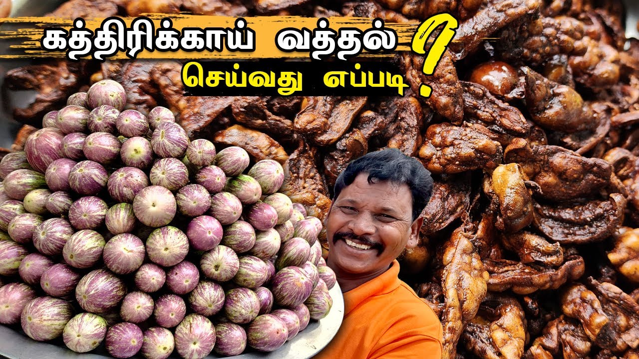 கத்திரிக்காய் வத்தல் செய்வது எப்படி? | How To Make Brinjal Vathal? | Brinjal Vathal recipe in Tamil