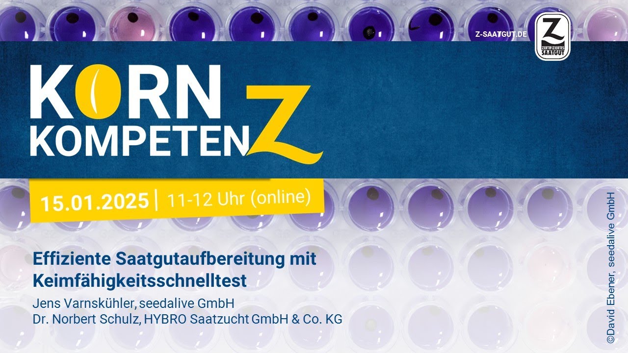 Webinar: Effiziente Saatgutaufbereitung mit Keimfähigkeitsschnelltest
