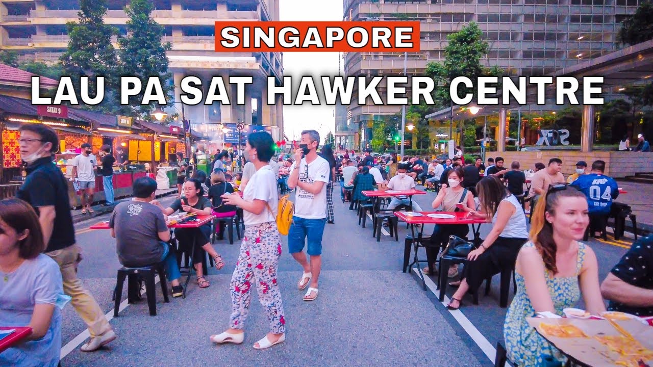 One Of The Most Popular Food Market in Singapore | Lau Pa Sat Hawker Centre