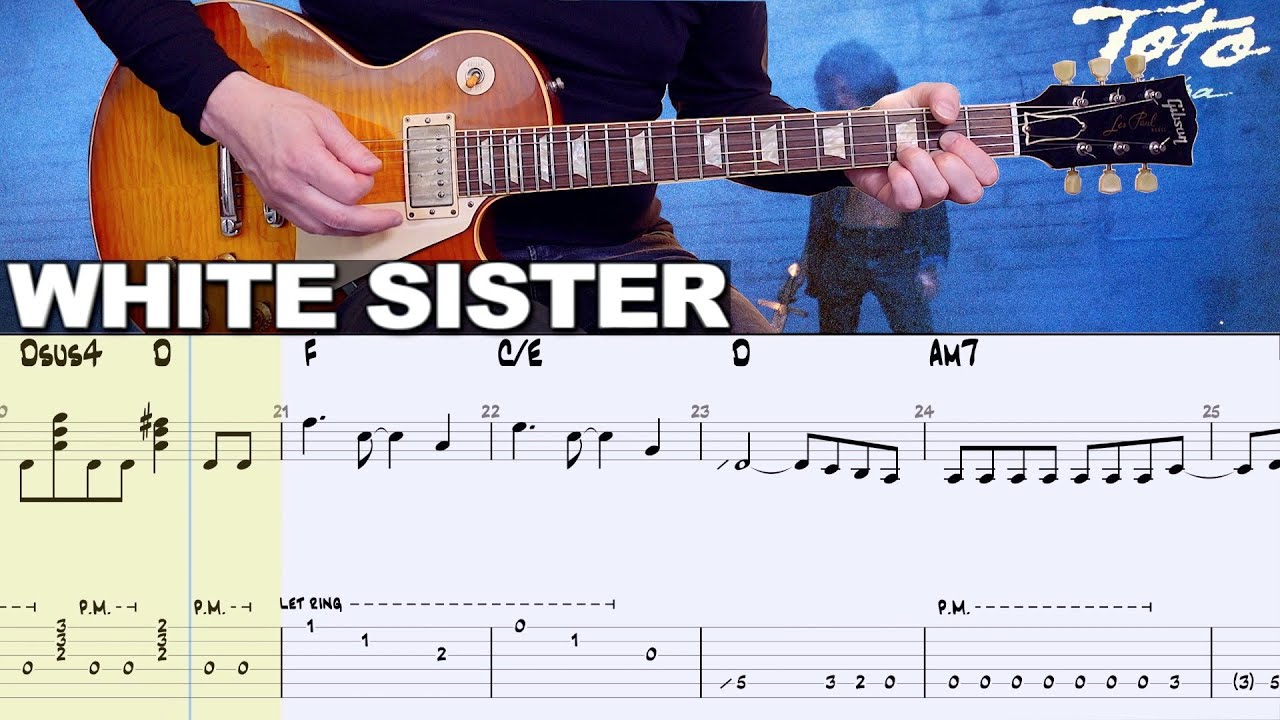 Toto - White Sister | Guitar cover WITH TABS | Improvised OUTRO SOOLO |
