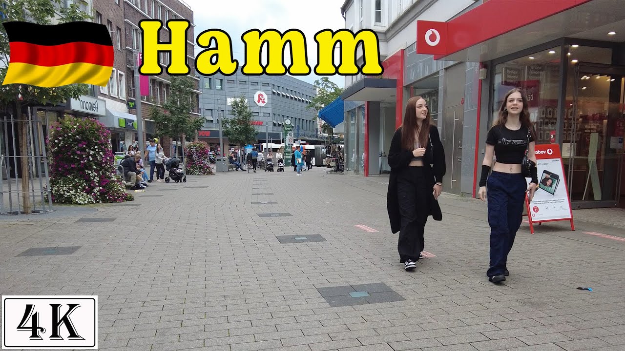 walking in downtown hamm city, Germany 2023