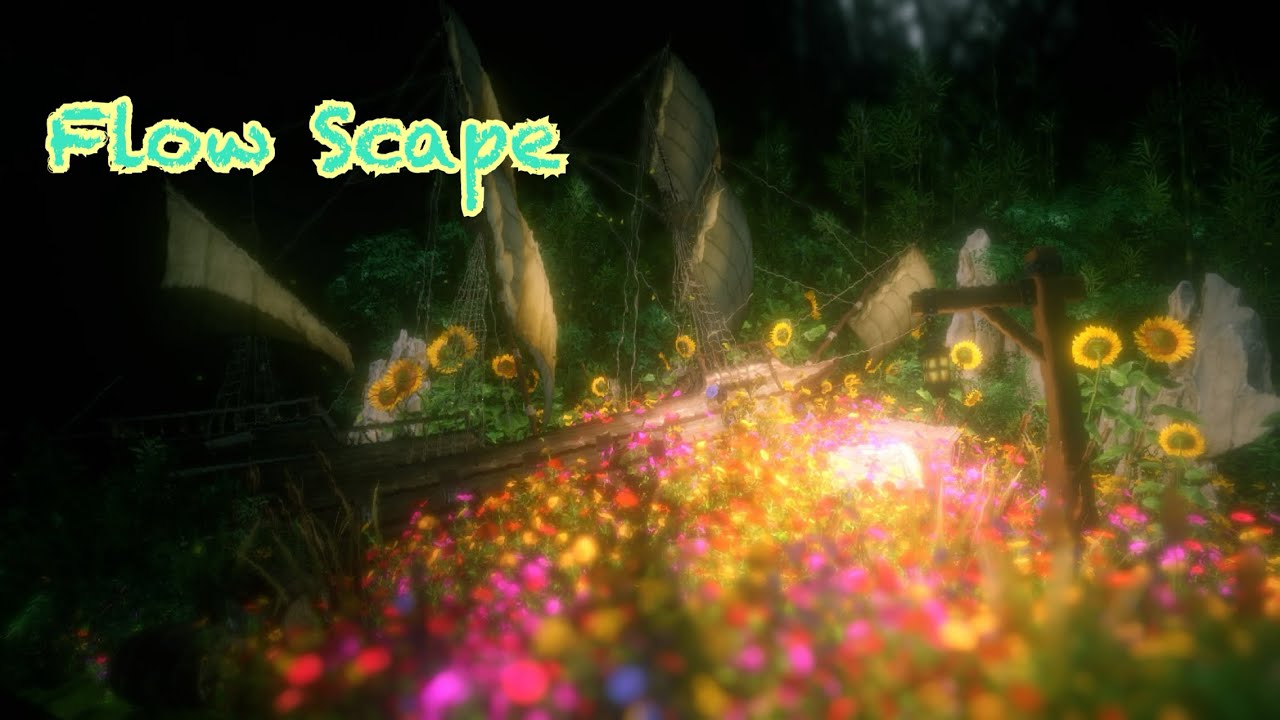 寒いのでお部屋でぬくぬくしながら綺麗な景色を作る「Flow Scape」