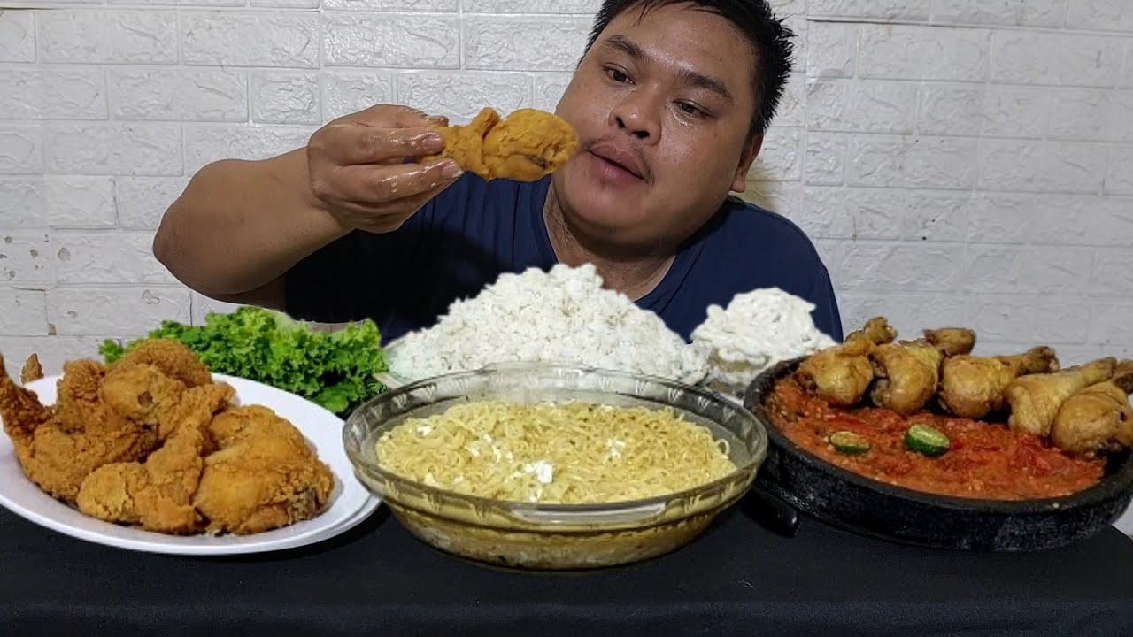 MAKAN SIAP AYAM GORENG UPIN IPIN+AYAM KENTUCKY SAMBAL TERASI MIE KUAH...