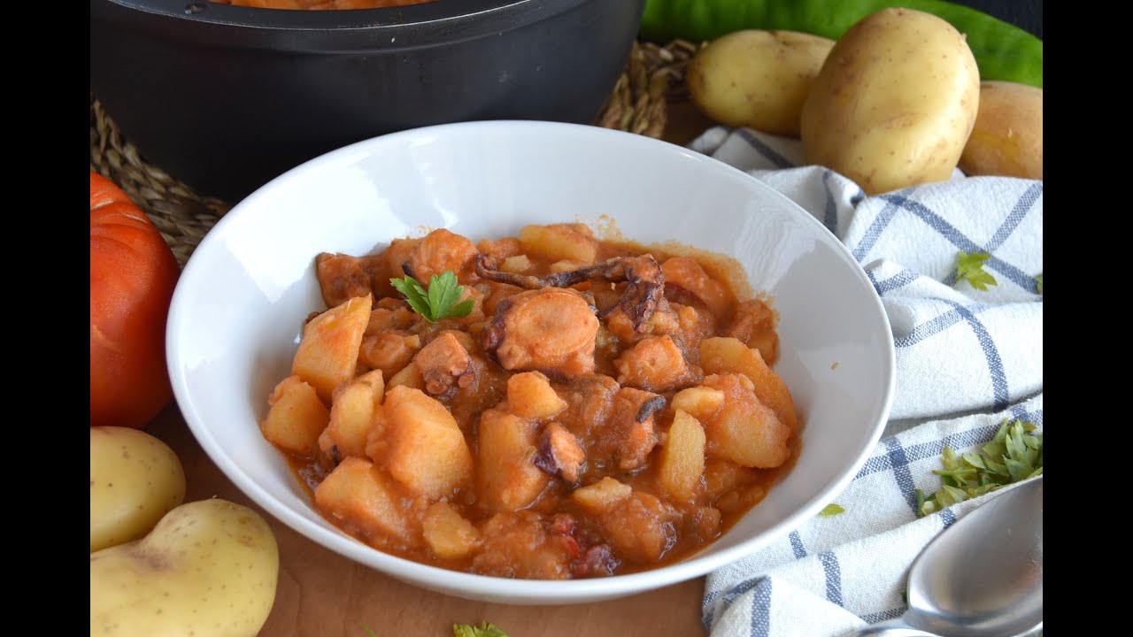 🐙 Guiso de patatas y pulpo FÁCIL Y DELICIOSO !! 😋
