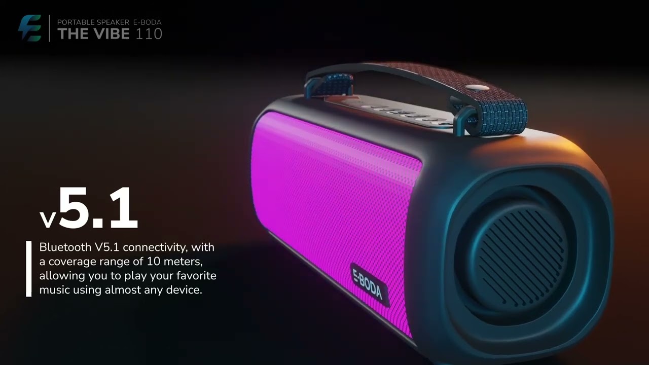 Portable Speaker E-Boda The Vibe 110 (Audio Description)
