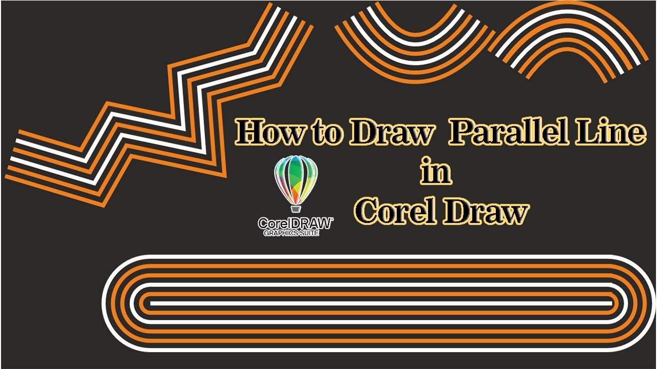 How to Draw Parallel Line in Corel Draw  || 10 ||