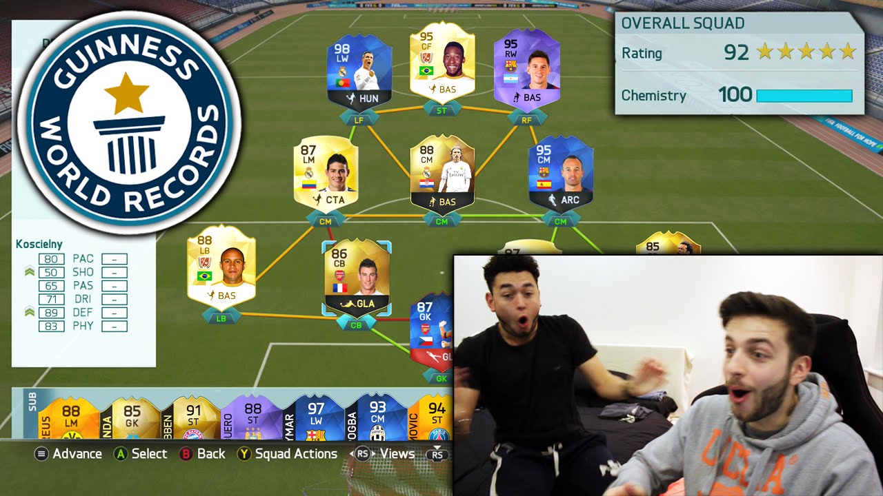 CRAZY 192 RATED FUT DRAFT WORLD RECORD ATTEMPT!! (FIFA 16 FUT DRAFT)