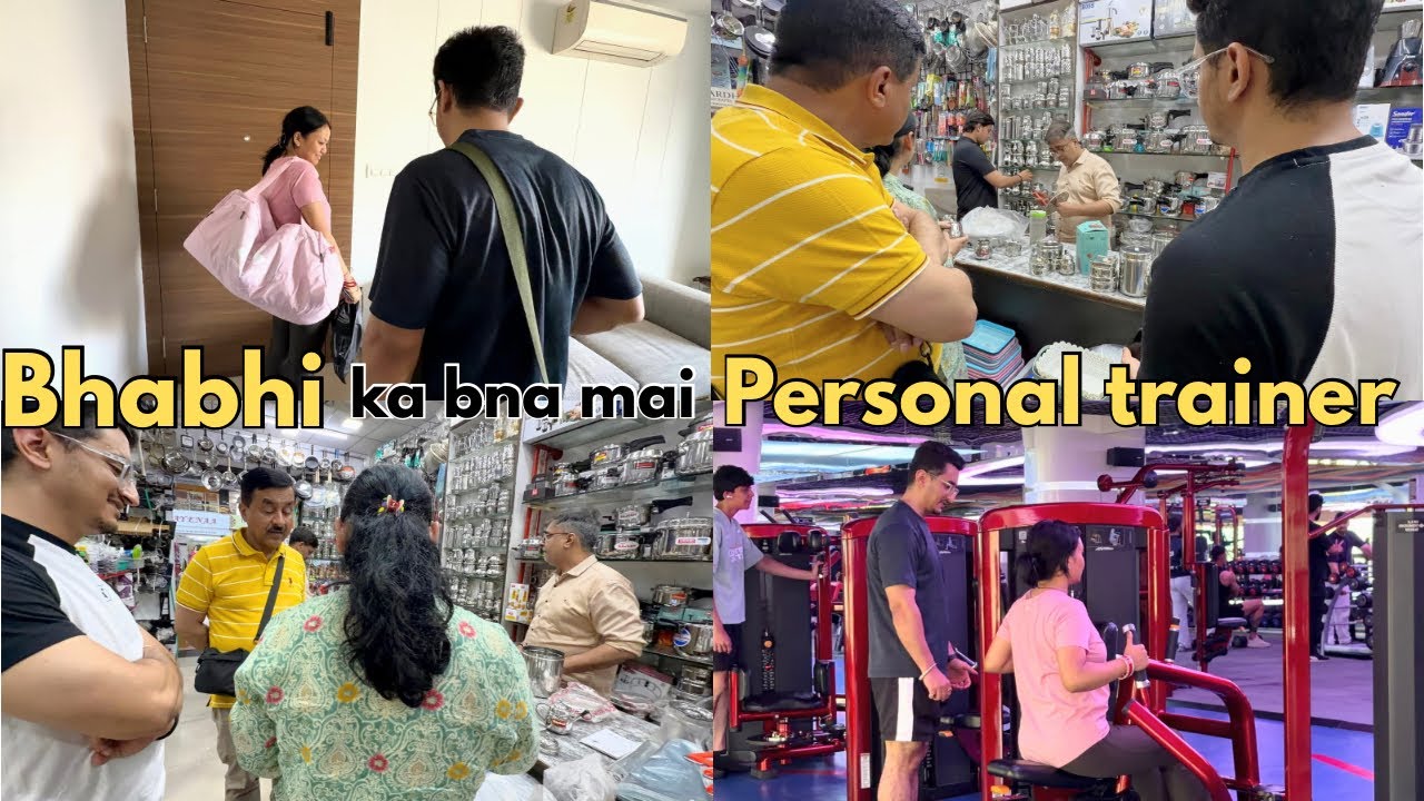 Aaj bhabhi ko pehli baar le kar gaye hum Gym 🤩😋 Mai bn gya Bhabhi ka Personal trainer 😅🤪