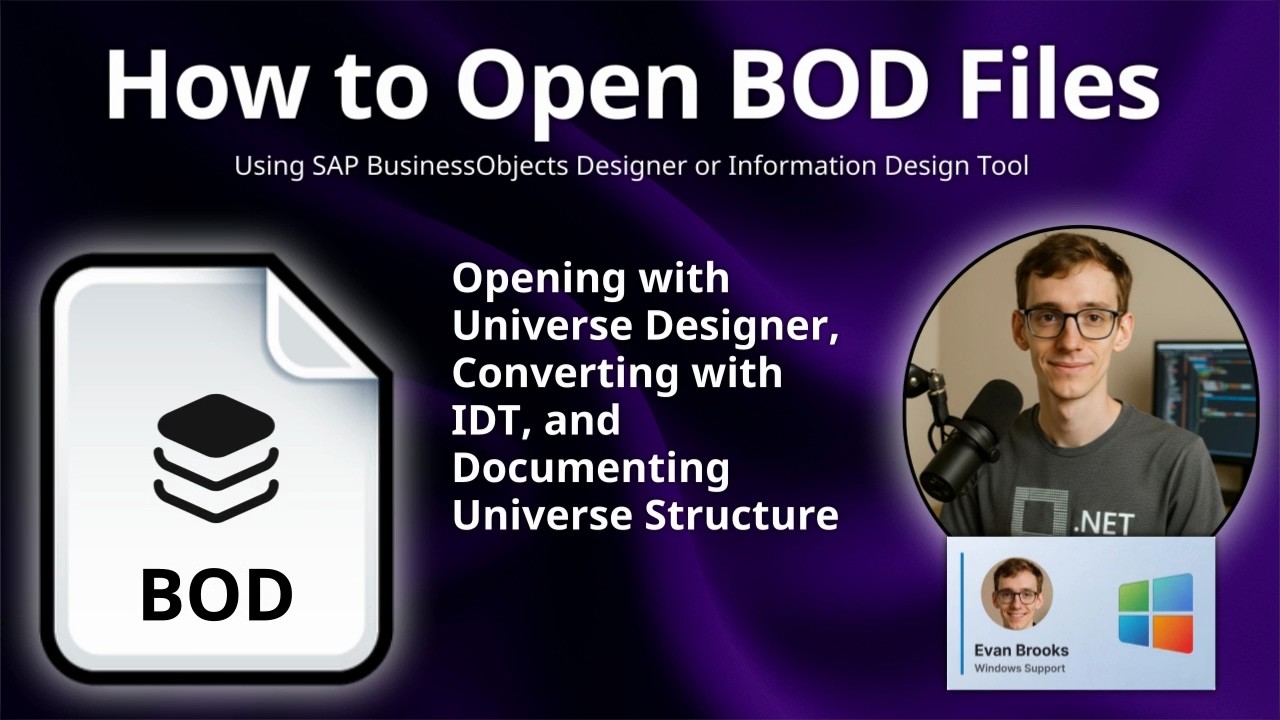 Как открыть файлы BOD (BusinessObjects Designer Universe)