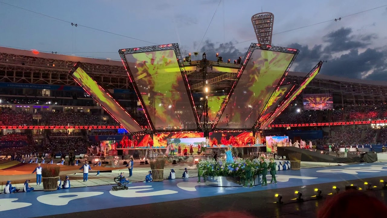 Opening Ceremony of the 2nd European Games in Minsk, Belarus. June 21, 2019