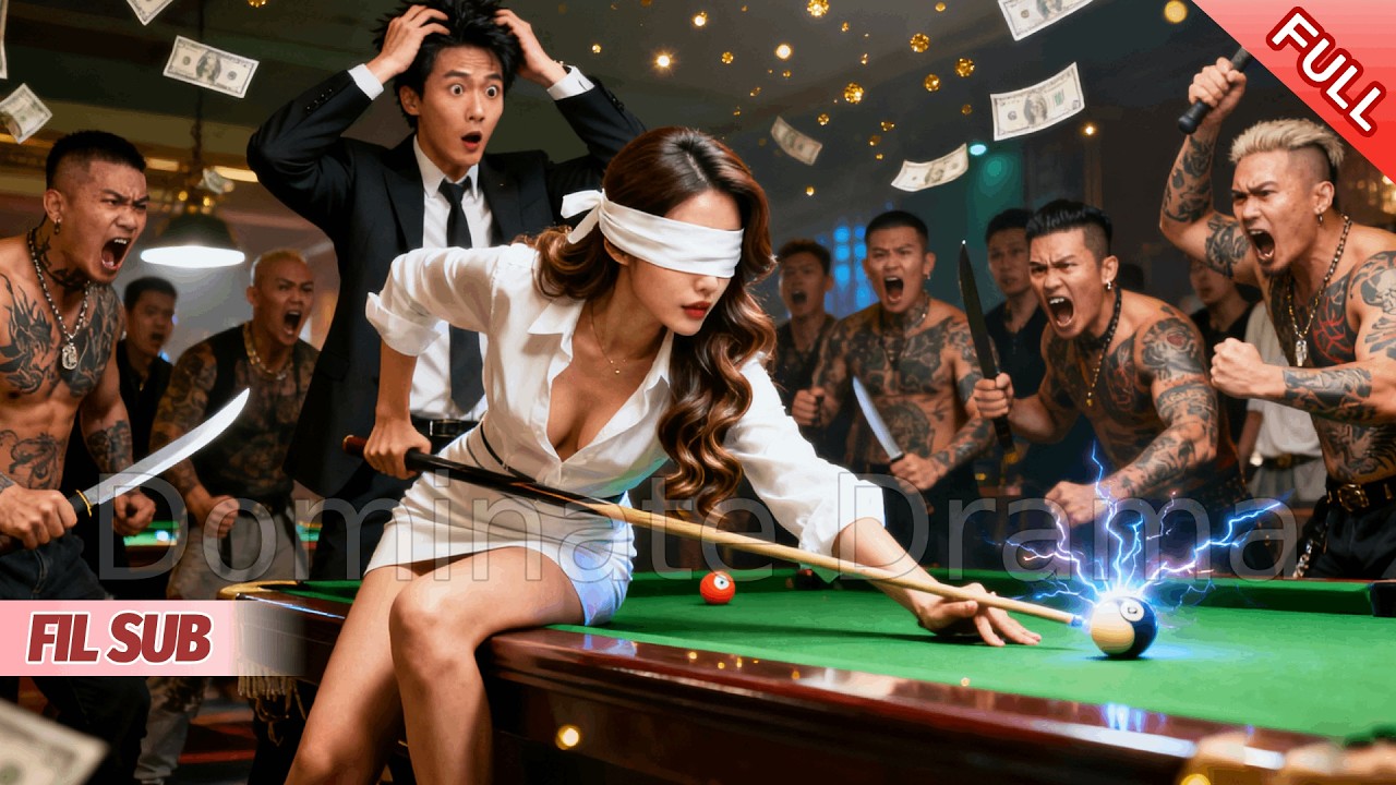 Naubos ang pera ng mister sa billiards, pero si misis, naka-blindfold, isang tira lang, panalo!