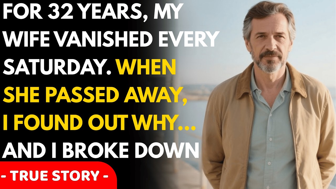 My wife disappeared every Saturday for 32 years. When she died, I opened her drawer - I couldn't...