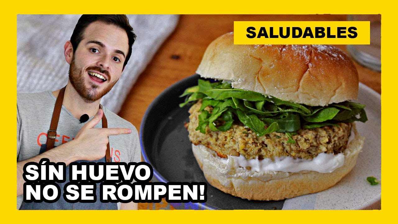 🔶 Como hacer HAMBURGUESAS de LENTEJAS y avena FACIL (receta vegana)