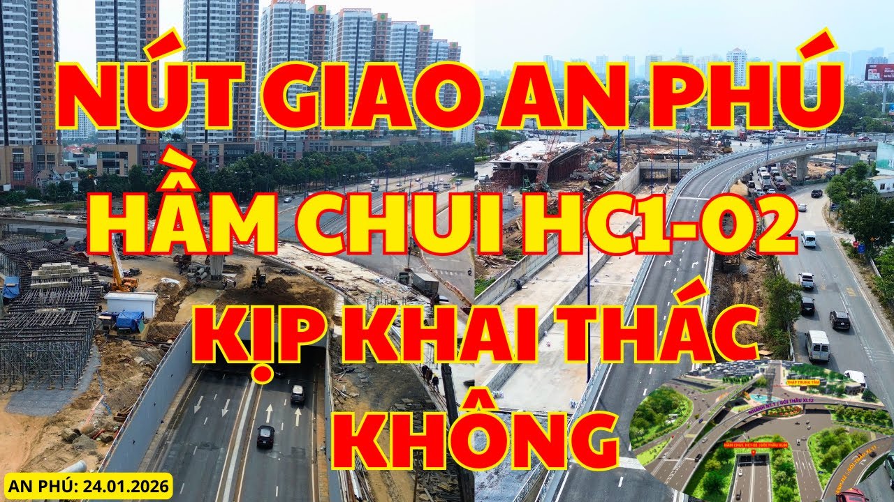 Nút Giao An Phú, Hầm Chui HC1-02 Liệu Có Kịp Khai Thác Tết Nguyên Đán Này