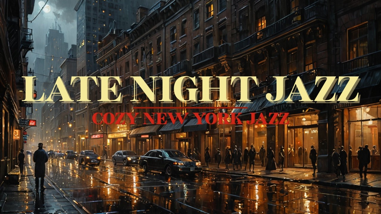 Midnight in Manhattan | 3-Hour Rainy Jazz Piano for Relaxation (No Copyright)