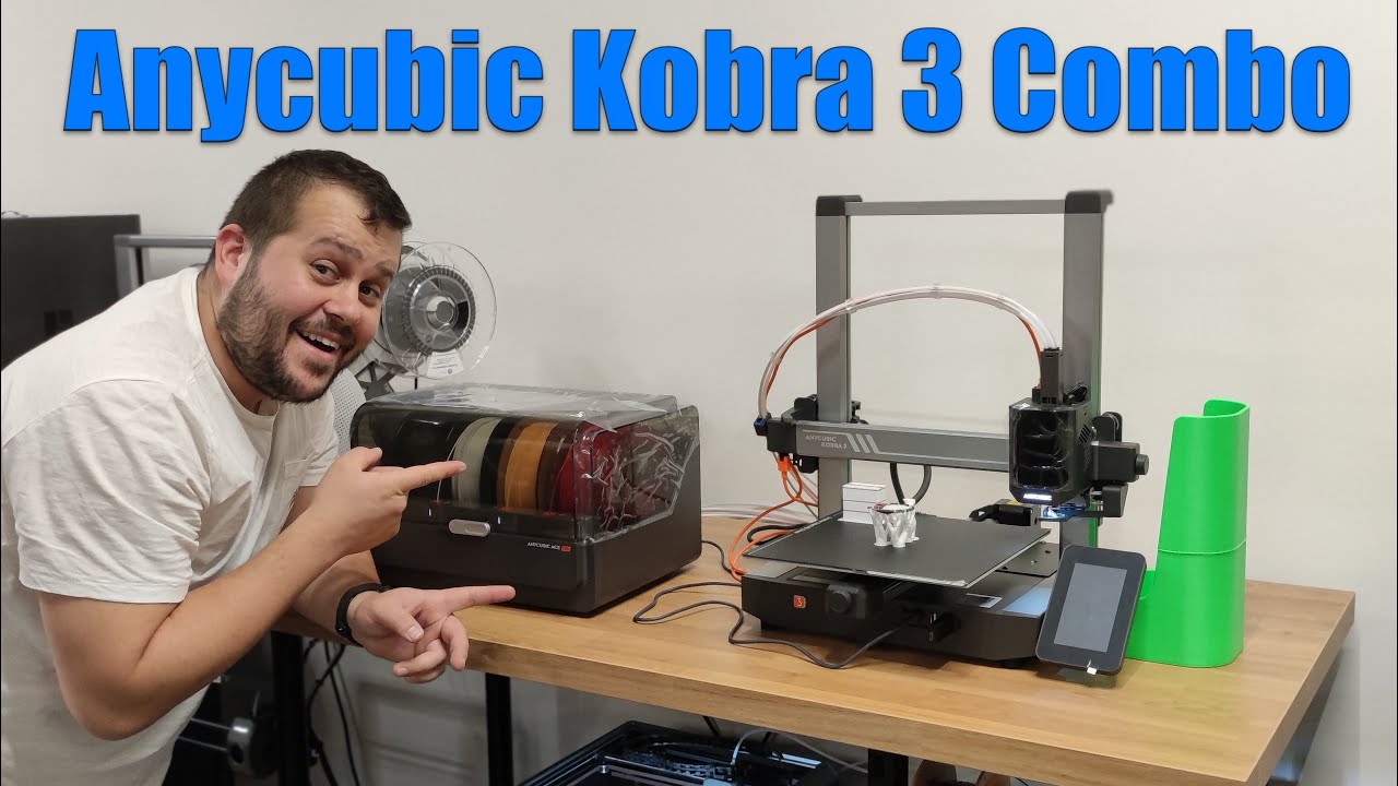 Anycubic Kobra 3 Combo - Vybalení/Unboxing, Nastavení a První tisk Česky