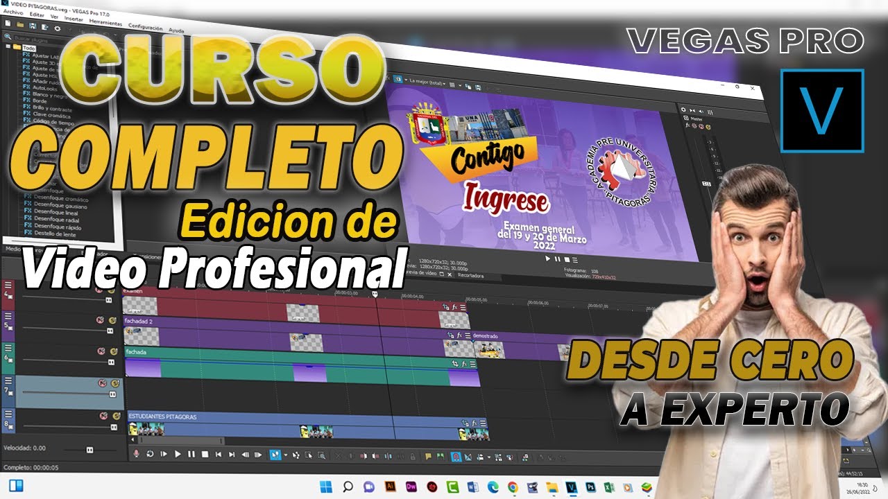 Curso Completo de Edicion de Video Publicitarios y Eventos [✅Desde Cero a Experto] - Sony Vegas PRO