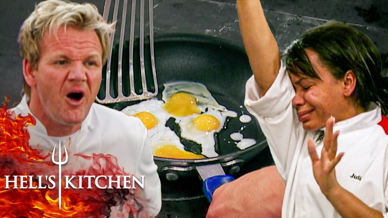 Fried Eggs Send the Red Team into a Civil War as Vinnie Gets Demoted to Dish Washer | Hell's Kitchen