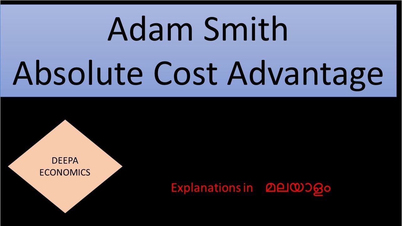 Theory of Absolute Cost Advantage  Adam Smith# Degree ,MA ,Net, Set Exams #Malyalam