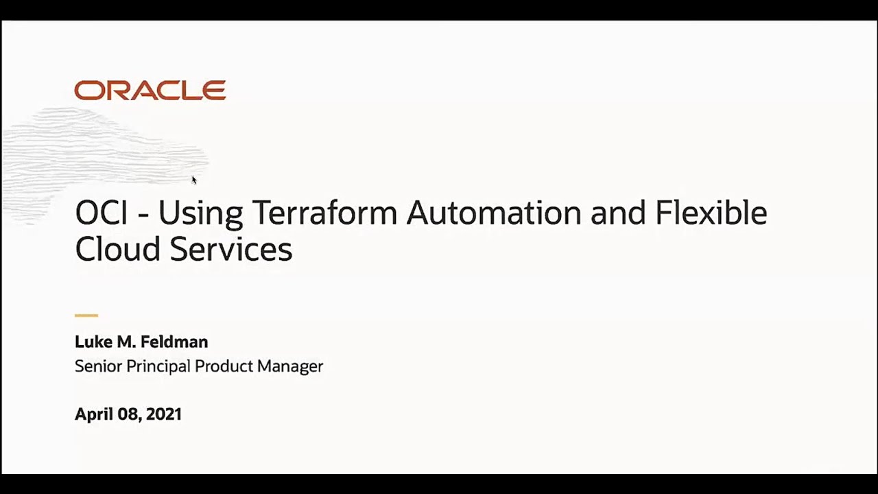 Using Terraform Automation and Flexible Cloud Services on OCI