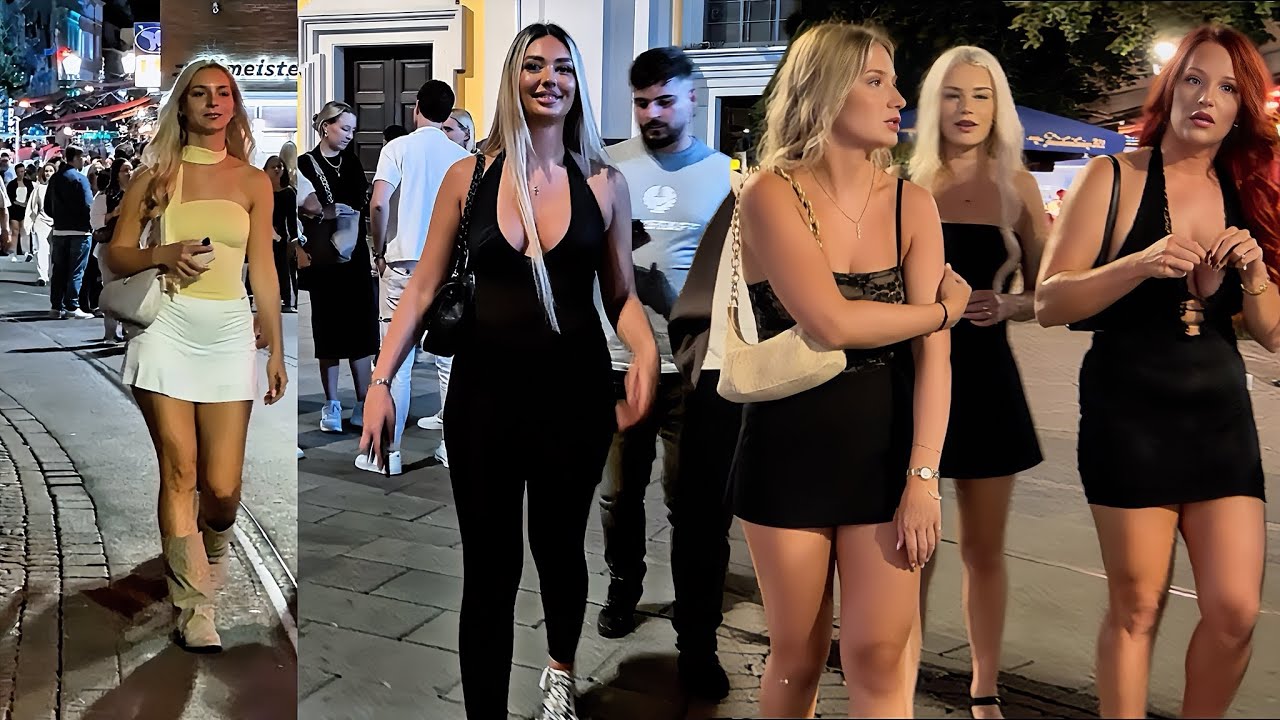 Nightlife in D&uuml;sseldorf City in Germany 🇩🇪| many beautiful single girls come to party on the weekend