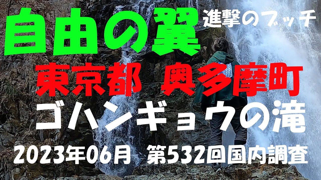 【進撃のブッチ】【ゴハンギョウの滝】【東京都 奥多摩町】【第532回国内調査202306】【1080ｐ60fps】【Japan waterfall]】
