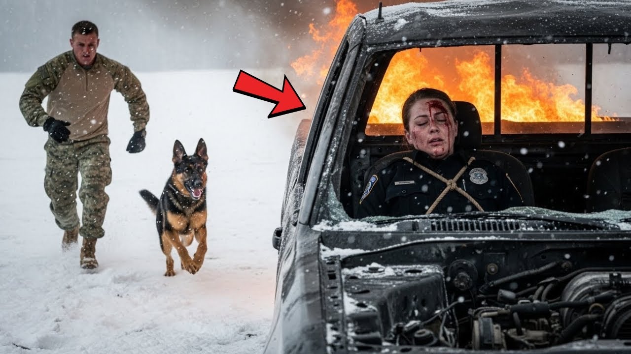 They Tried to Erase a Female Officer in a Fiery Winter “Accident”—A Navy SEAL and His Dog Stepped In