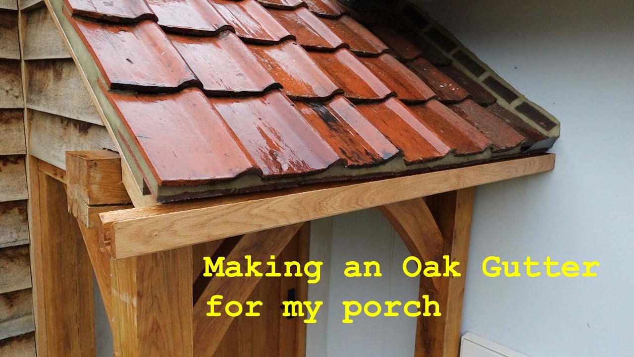 Making an oak gutter for our oak framed porch.