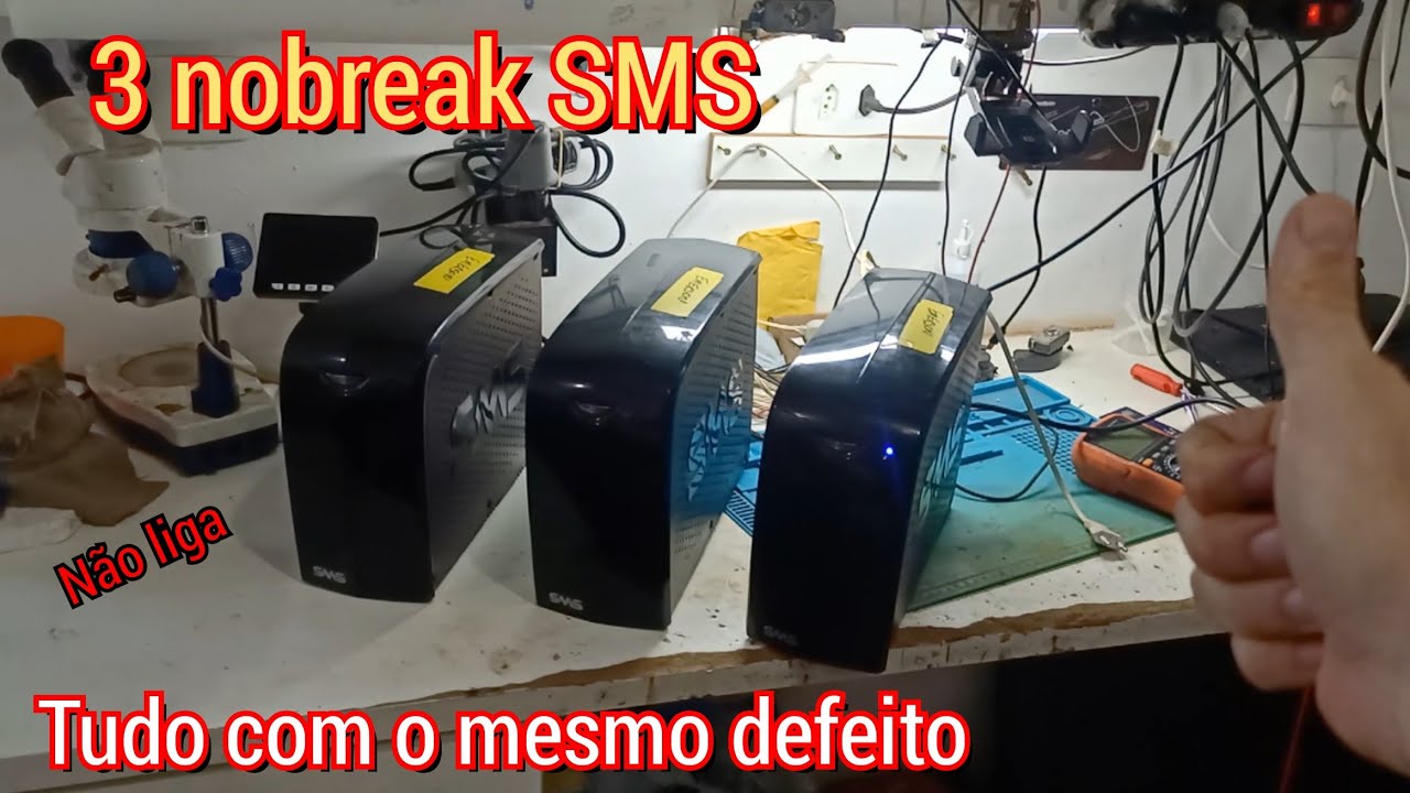 nobreak sms station 2 1200bi não liga, defeito crônico desses nobreak, resolva com uma plaquinha 😊👍