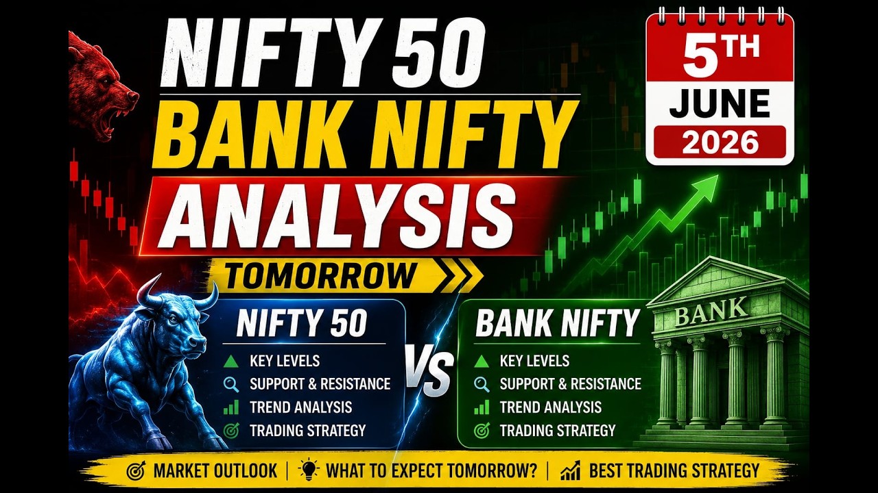 NIFTY 50 & BANK NIFTY Analysis for 5th June 2026 | Key Levels, Support & Resistance