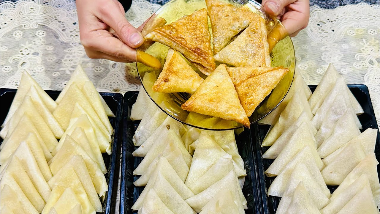 باسهل وأبسط طريقه هنحضر السمبوسه لرمضان ❕مقرمشه سهله وسريعه وناجحة جدا 💯