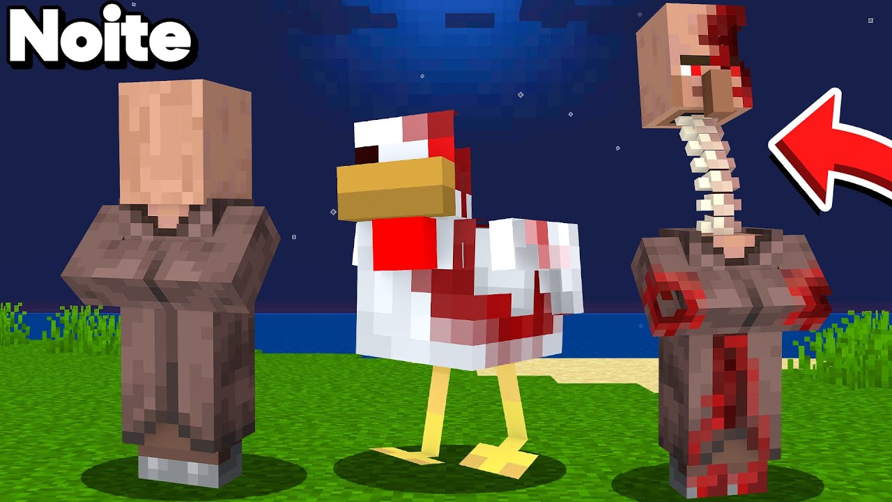 Testando Mobs assustadores do Minecraft que são realmente reais O FILME