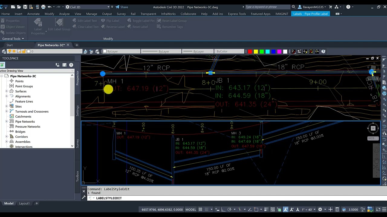 C3D Pipes Flow Directions