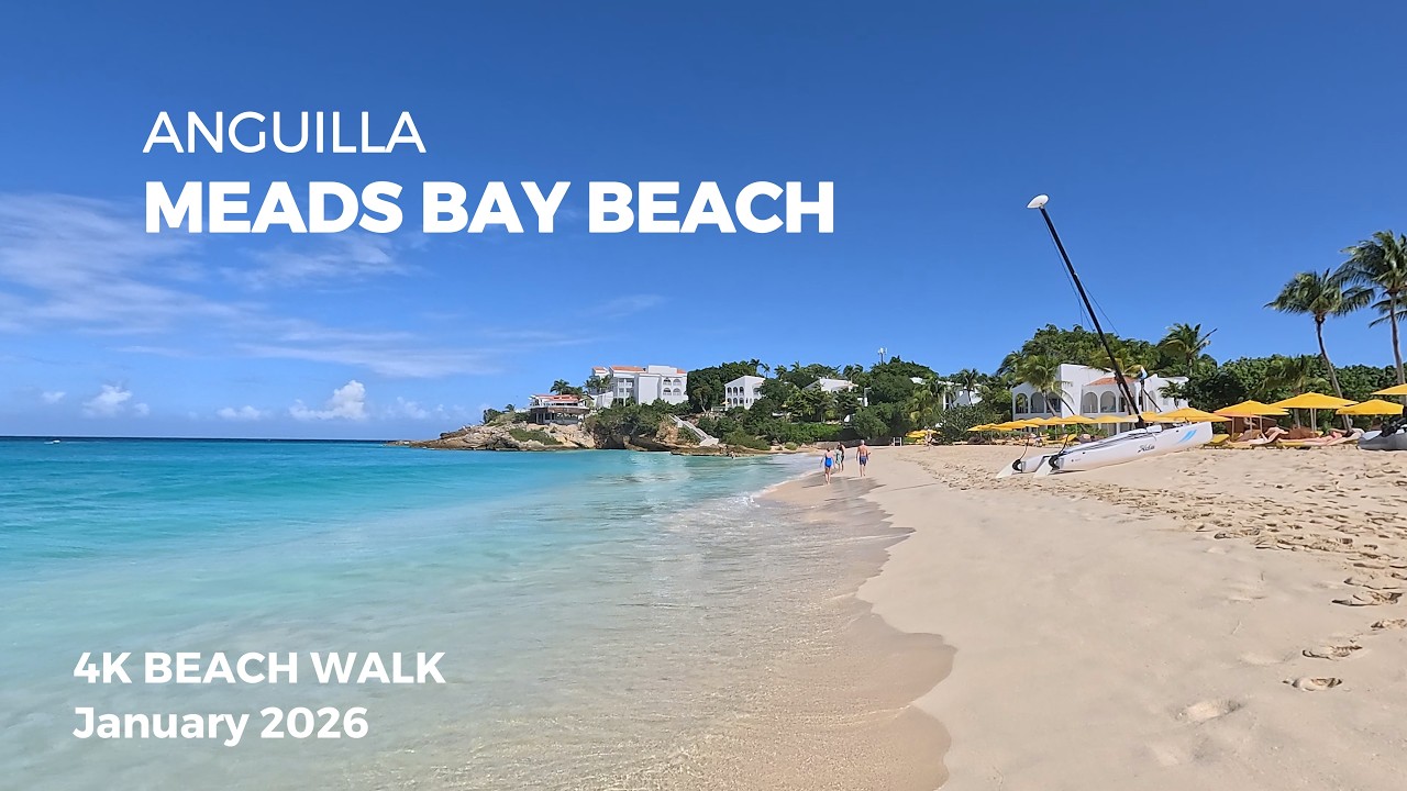 Anguilla, Meads Bay Beach 4K Beach walk