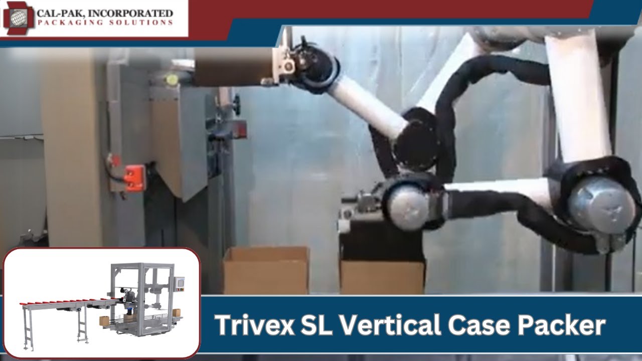 Trivex SL Vertical Case Packer in Stand-up Packing Mode