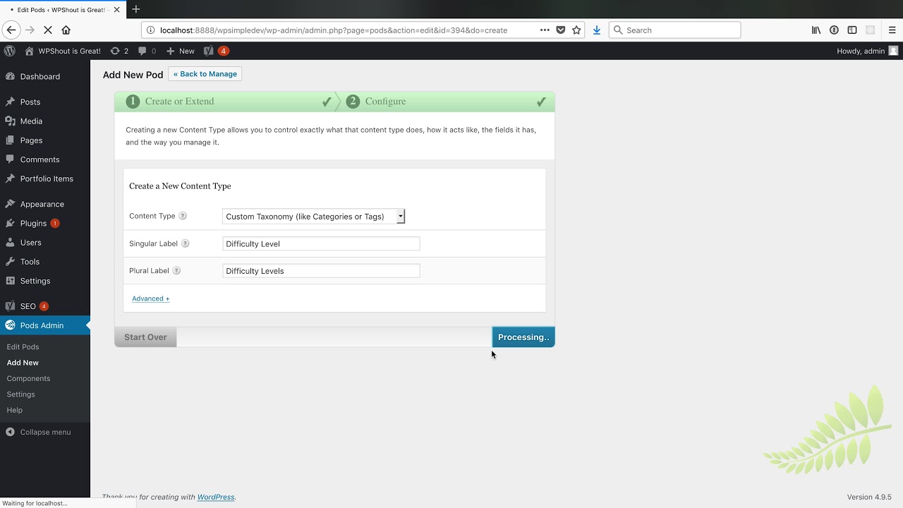 How to Create a New WordPress Taxonomy with Pods