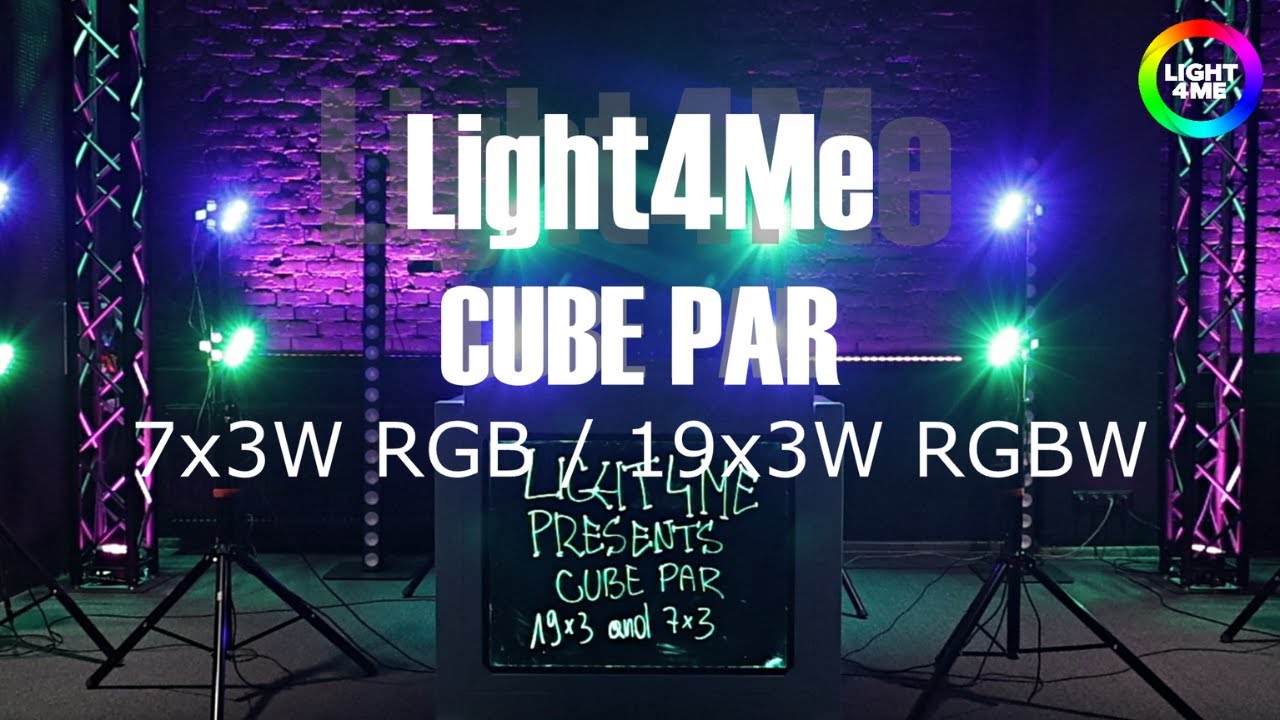 Light4Me  CUBE PAR 7x3 / 19x3W RGBW - reflektor efekt świetlny LED