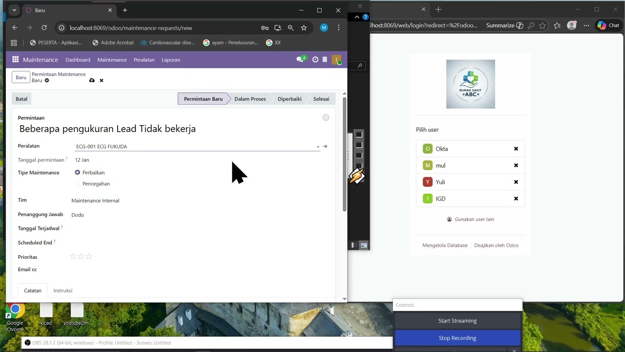 Pemeliharaan Korektif menggunakan Odoo Maintenance - Bagian 5 CMMS Odoo