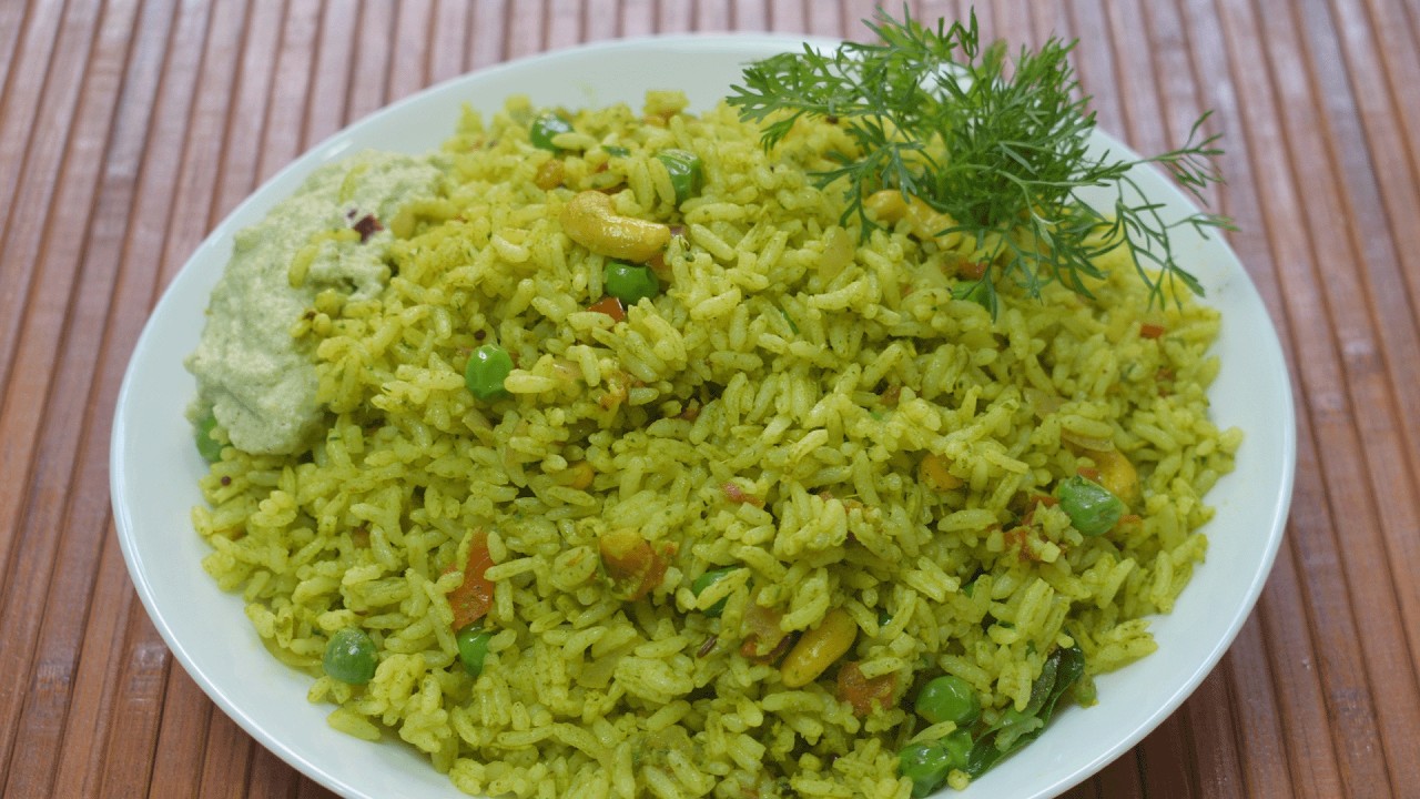 Coriander Chitranna (Kottambari Chitranna) | ಕೊತ್ತಂಬರಿ ಚಿತ್ರಾನ್ನ