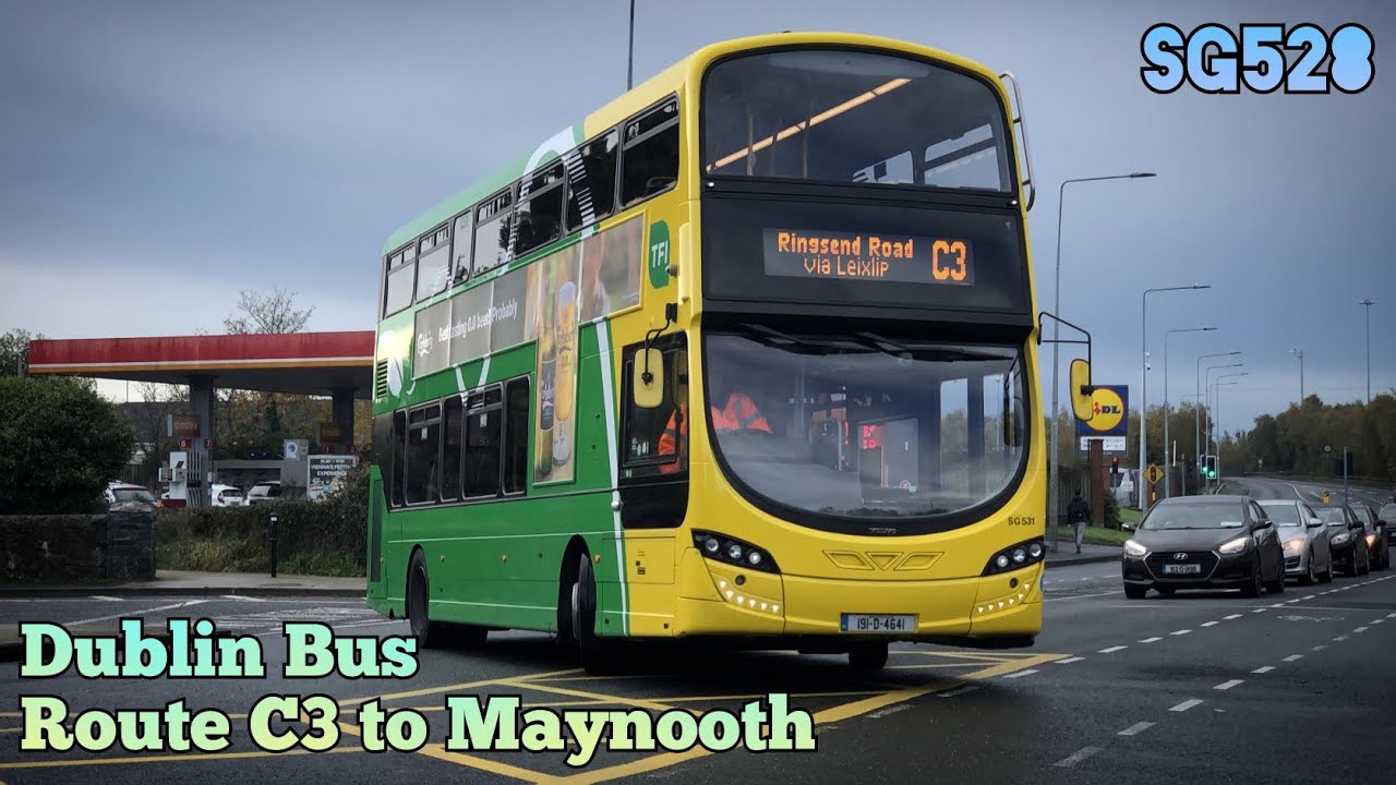 Dublin Bus | Route C3 (Ringsend Road to Maynooth) | Full Route Visual | SG528 (191-D-4634)