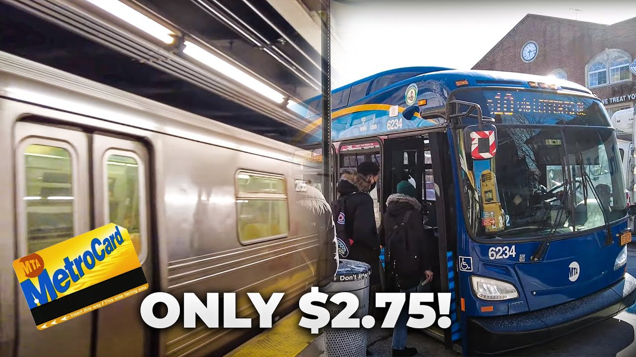 Midtown Manhattan to JFK Airport via Subway & Bus for only $2.75 - Raw & Unedited