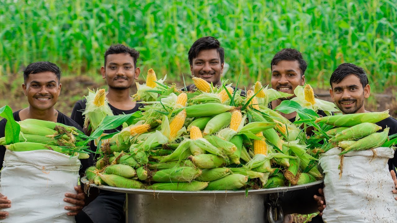 200KG CORN BHEL | Sweet Corn Bhel | Surat's Famous Corn Bhel Recipe | Villag Rasoi