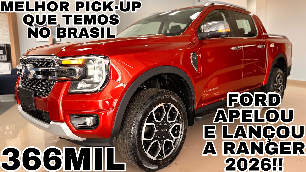 LANÇAMENTO FORD RANGER LIMTED JÁ 2026 3.0 V6 EM DETALHES | A MELHOR PICKUP QUE TEMOS NO BRASIL!!